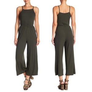 Cupcakes and Cashmere women's L hi-waist sleeveless MACALL ribbed rayon jumpsuit